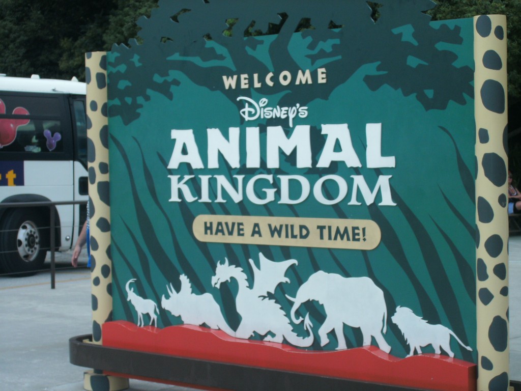 welcome sign at Disney's Animal Kingdom
