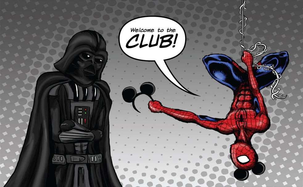 Darth Vader and Spider-Man Talking Disney