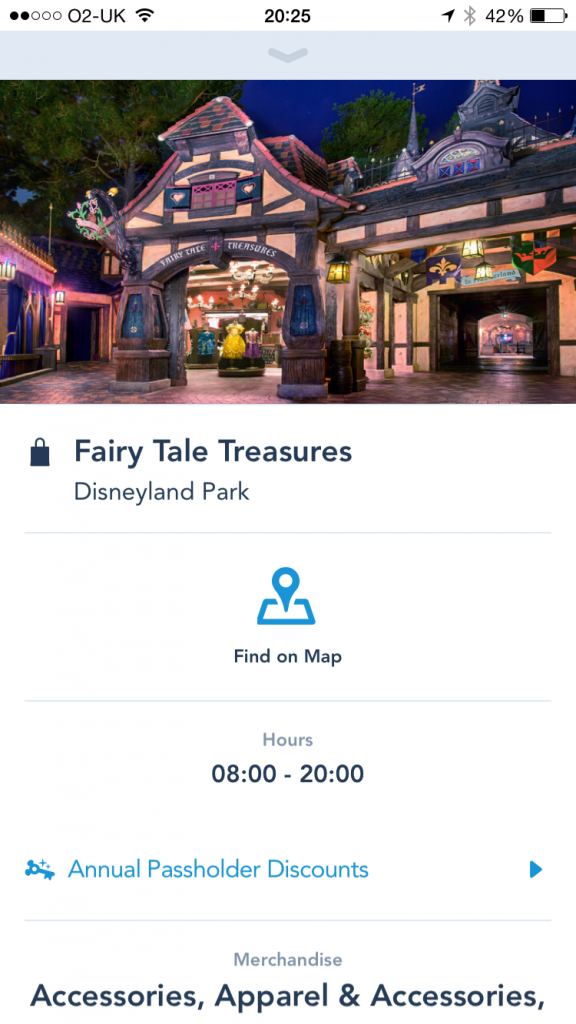 Disneyland App Fairy Tale Treasures Shop