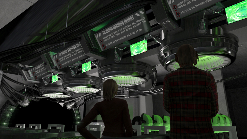 Incredible Hulk Coaster 2017 relaunch concept art of launch area of coaster