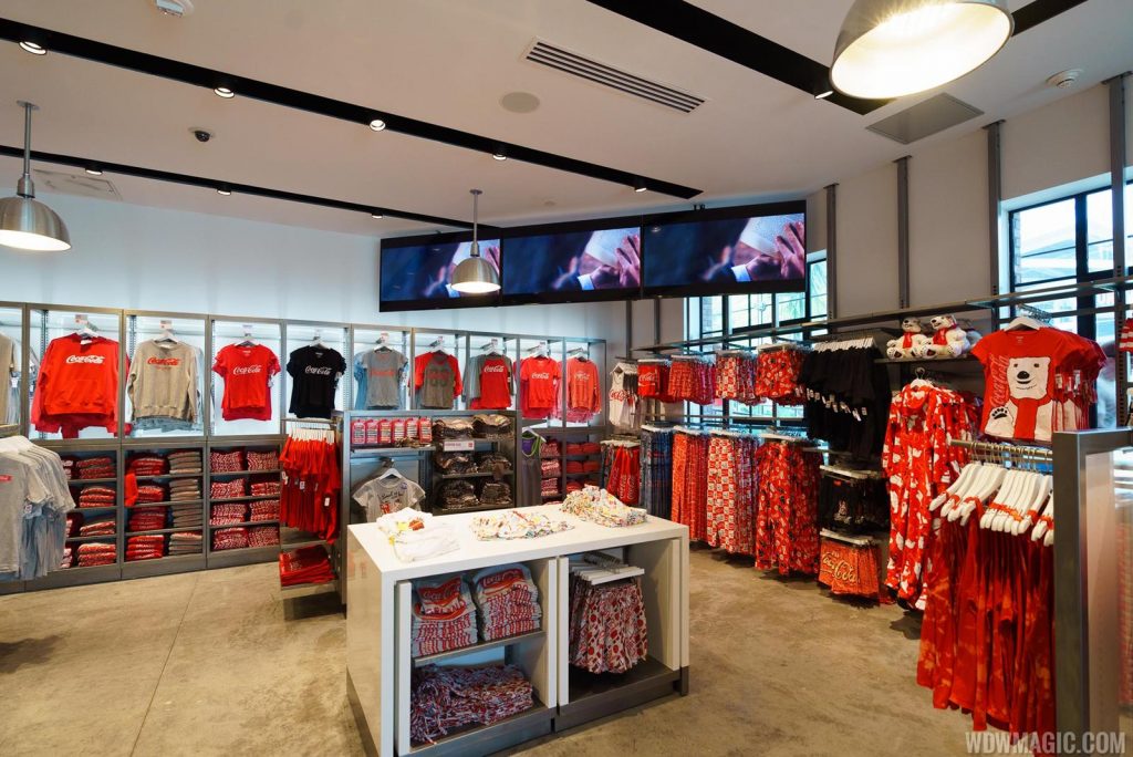 ground floor merchandise at the world of coca cola store in Disney Springs