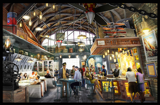 Concept art of interior at Jock Lindsey's Hanger Bar