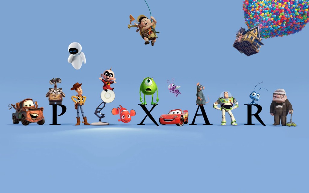 Pixar Logo with characters