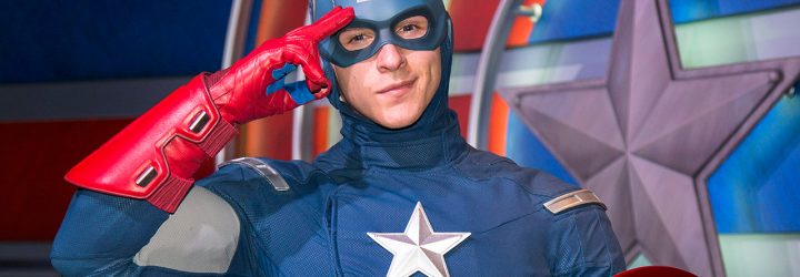 Captain America Speaks to Guest at Disneyland in Sign Language