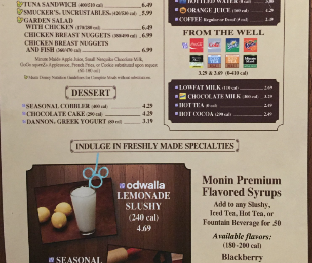 Columbia Harbor House Tests Adding Calories to Menu at Magic Kingdom