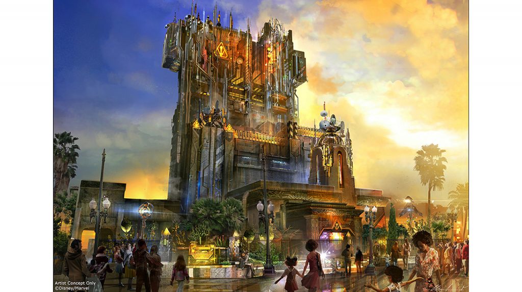 Guardians of the Galaxy Mission BREAKOUT Tower of Tower exterior concept art